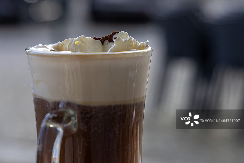 热爱尔兰咖啡特写图片素材