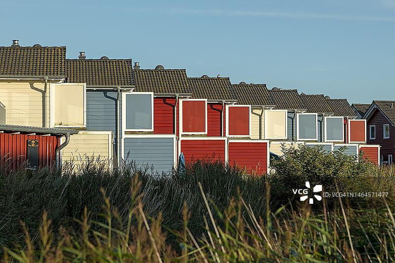 度假屋，德国石勒苏益格-荷尔斯泰因北弗里斯兰达格比尔图片素材