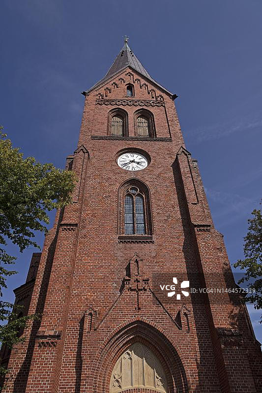 瓦尔内明德教堂，罗斯托克，梅克伦堡-西波美拉尼亚州，德国图片素材