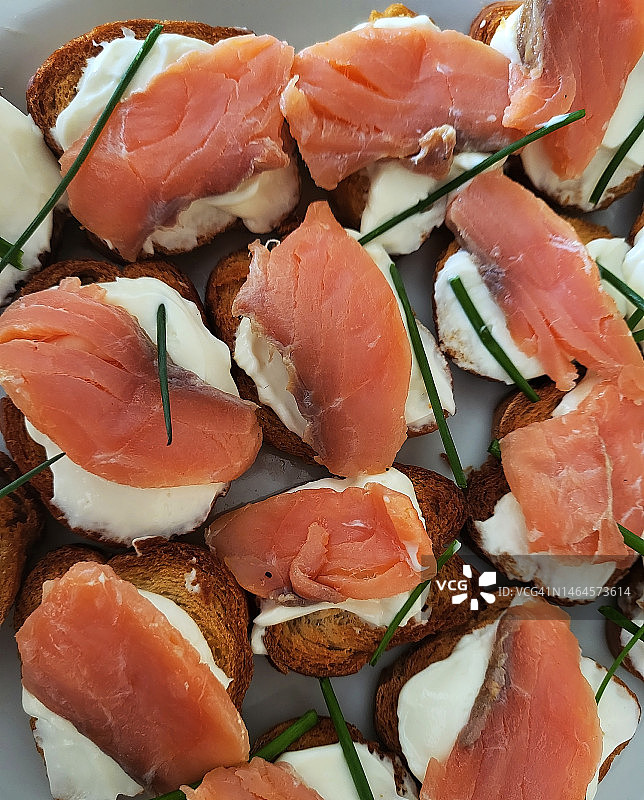 腌制三文鱼小吃图片素材