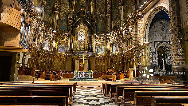 蒙特塞拉特本笃会修道院祭坛图片素材