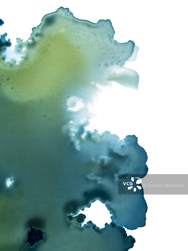 蓝色油漆滴落在白色背景上图片素材