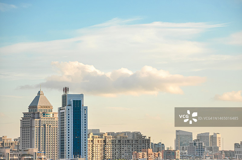 中国广东省江门日落天际线图片素材