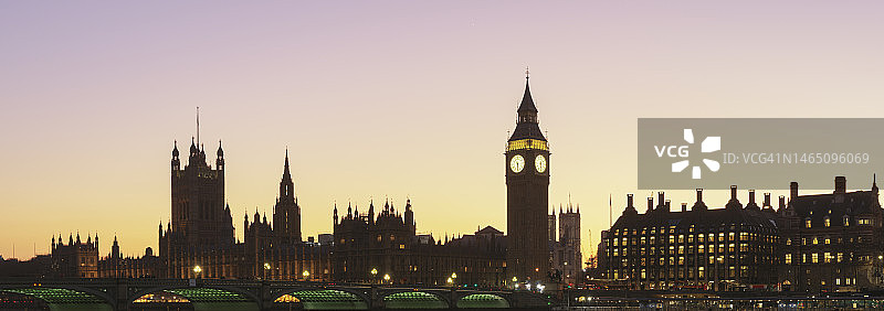 伦敦议会大厦全景图片素材
