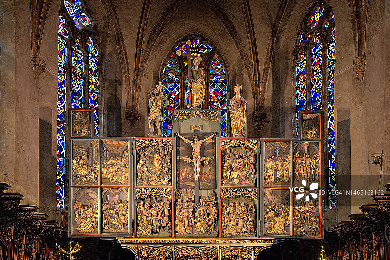 法国阿尔萨斯凯泽斯贝格圣十字教堂图片素材