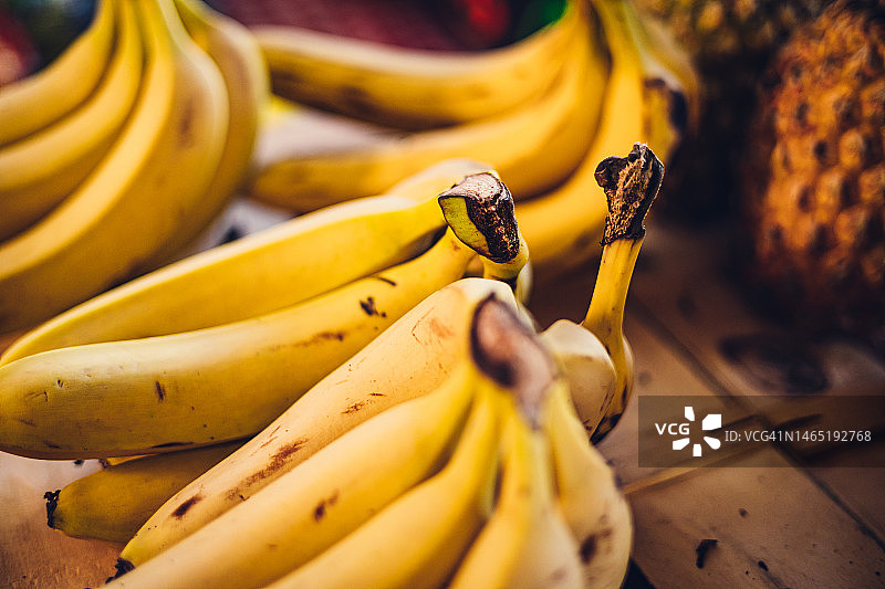 黄色香蕉特写图片素材