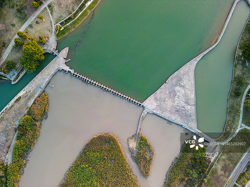 古代水利工程全景图片素材