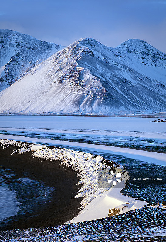 冰岛的冰冻海岸线图片素材