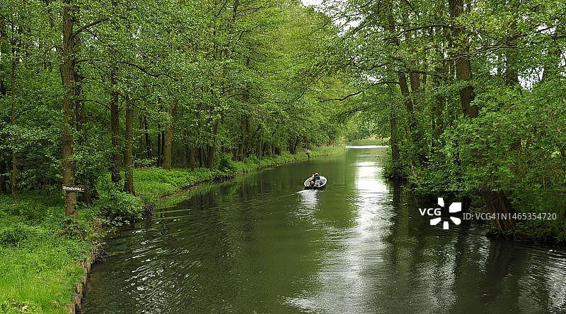勃兰登堡莱德施普雷瓦尔德游船之旅，德国图片素材
