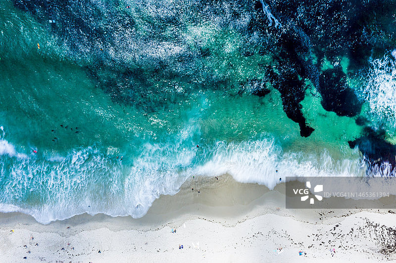 拉霍亚海滩海浪拍打沙滩图片素材