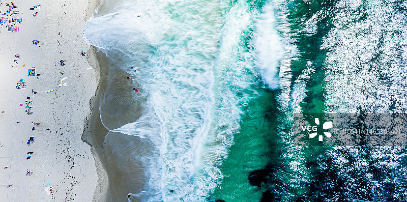 拉荷亚海滩无人机航拍图片素材