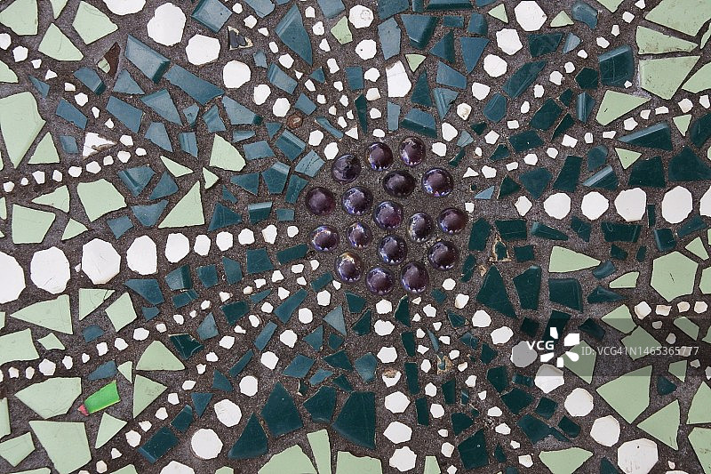 绿色棕色和白色马赛克背景图片素材