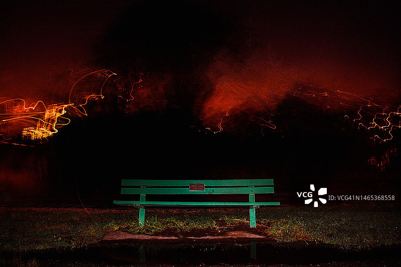 金门公园里的埃里长椅图片素材