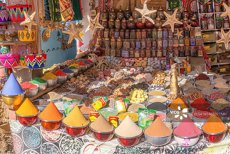 埃及阿斯旺的努比亚市场图片素材