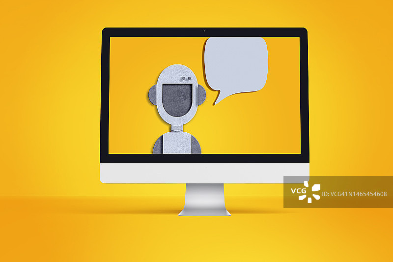 人工智能：聊天机器人概念图片素材