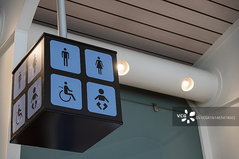 机场公共卫生间标志图片素材