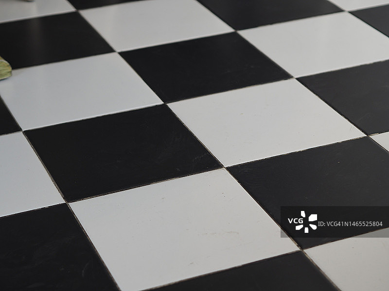 黑白瓷砖交替图片素材