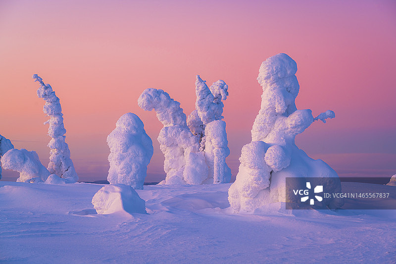 芬兰拉普兰的冰雕图片素材
