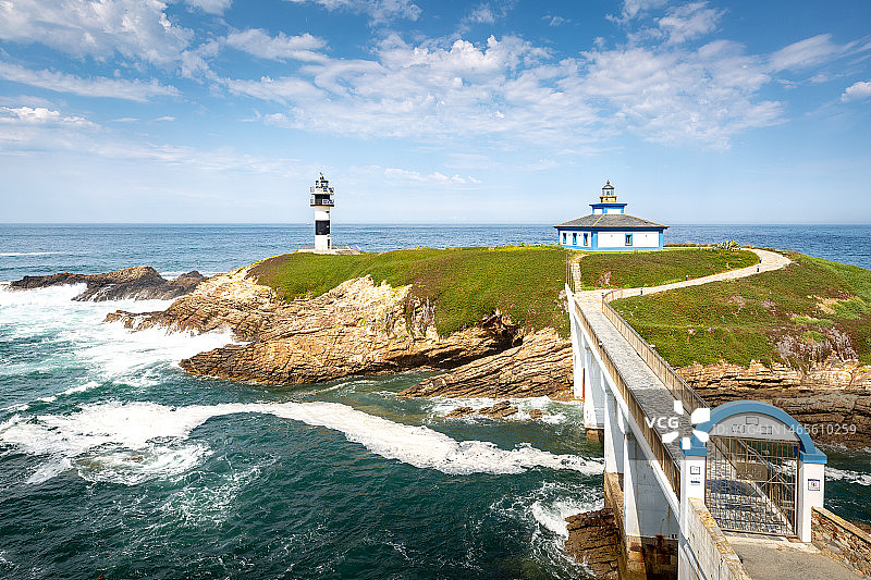 西班牙加利西亚潘查岛灯塔图片素材