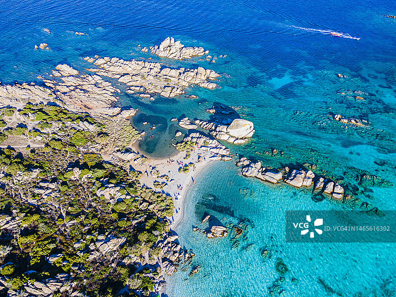 章鱼头：拉马达莱纳岛撒丁岛上美丽海岸线的罕见名称图片素材