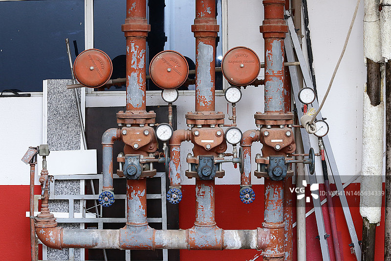 旧防滑消防泵图片素材