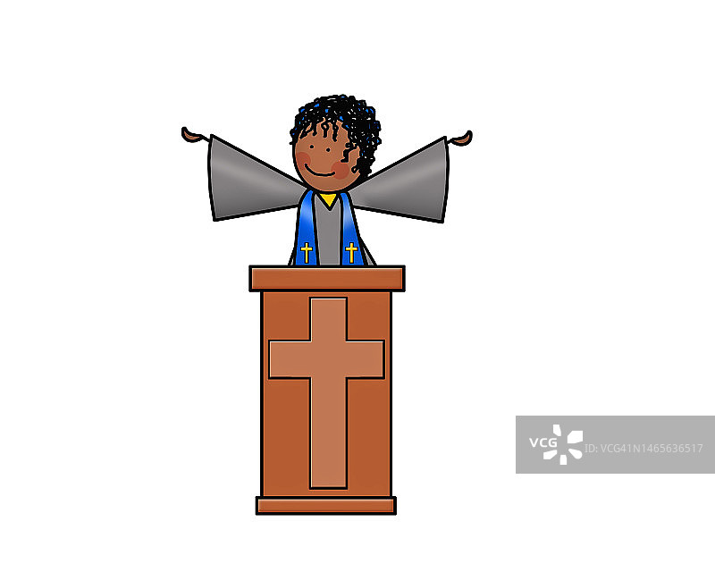 在讲道坛上的女性图片素材