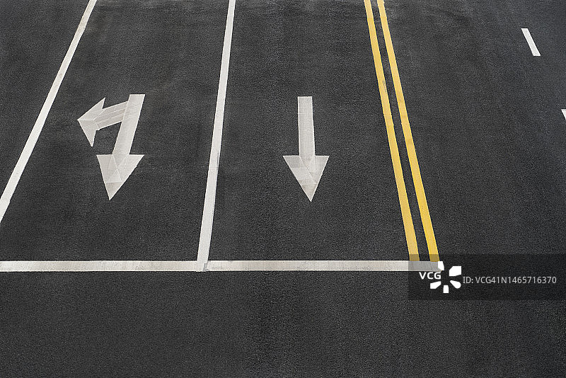 空荡道路的鸟瞰图图片素材