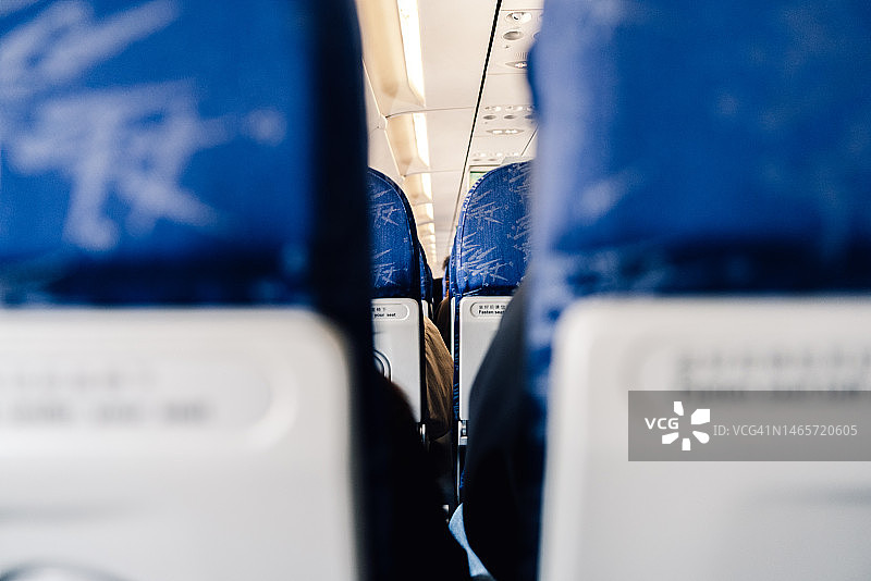飞机前排的乘客图片素材