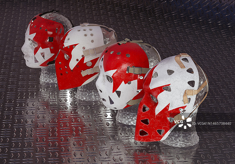 复古曲棍球守门员面具图片素材