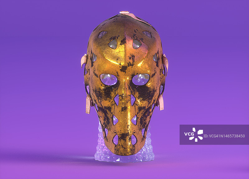 复古曲棍球守门员面具图片素材