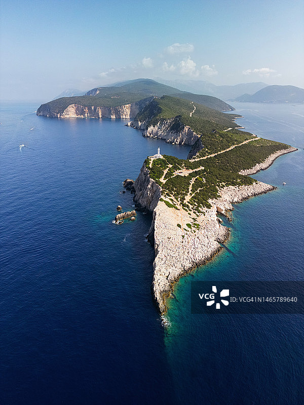 美丽的海滩和爱奥尼亚岛海岸图片素材