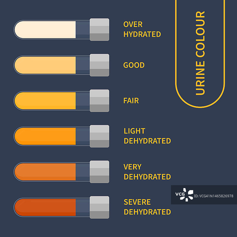 尿液颜色图表示例图片素材