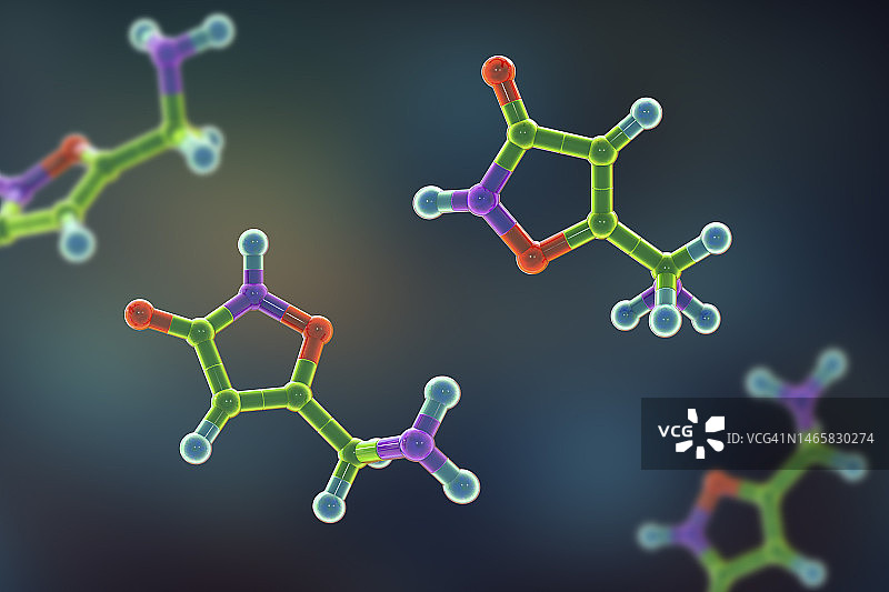 蝇蕈醇分子结构图图片素材