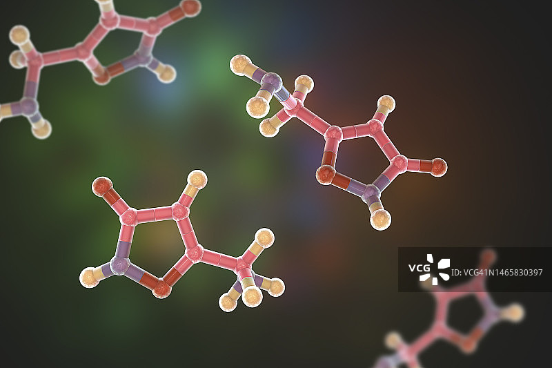 蝇蕈醇分子结构图图片素材