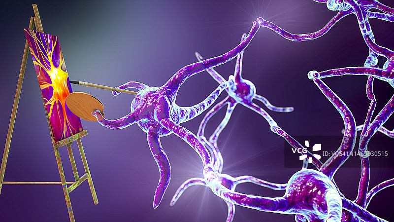 AI艺术生成器概念插图图片素材