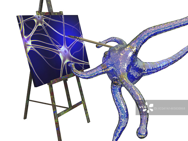 AI艺术生成器概念插图图片素材