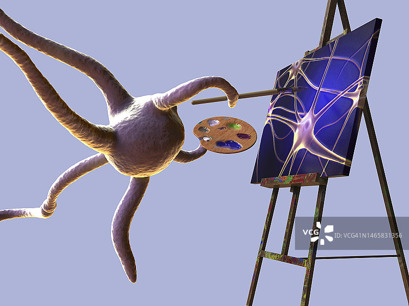 AI艺术生成器概念插图图片素材