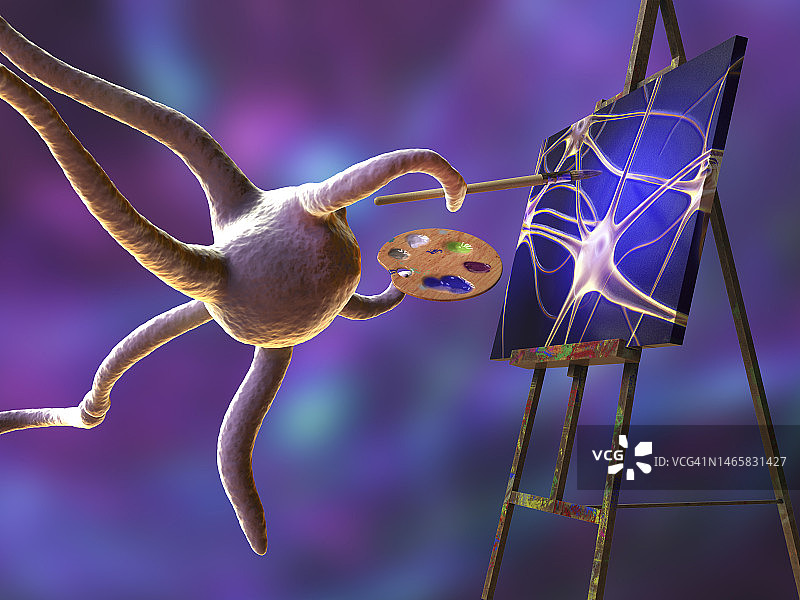 AI艺术生成器概念插图图片素材