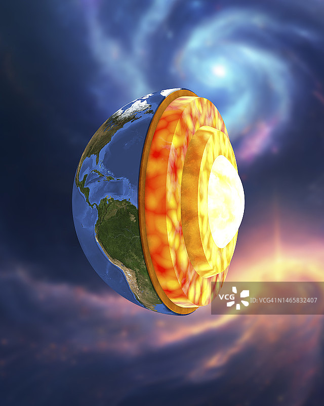 地球内部构造示意图图片素材
