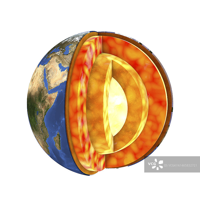地球内部构造示意图图片素材