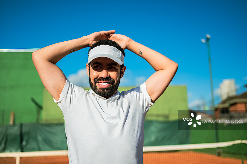 运动员伸展运动图片素材