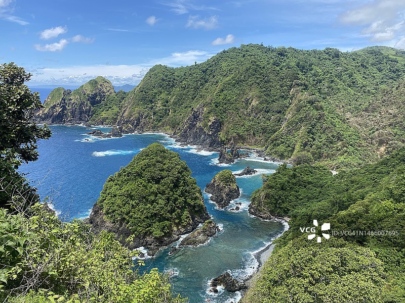 印度尼西亚西努沙登加拉龙目岛西部县海山风光图片素材
