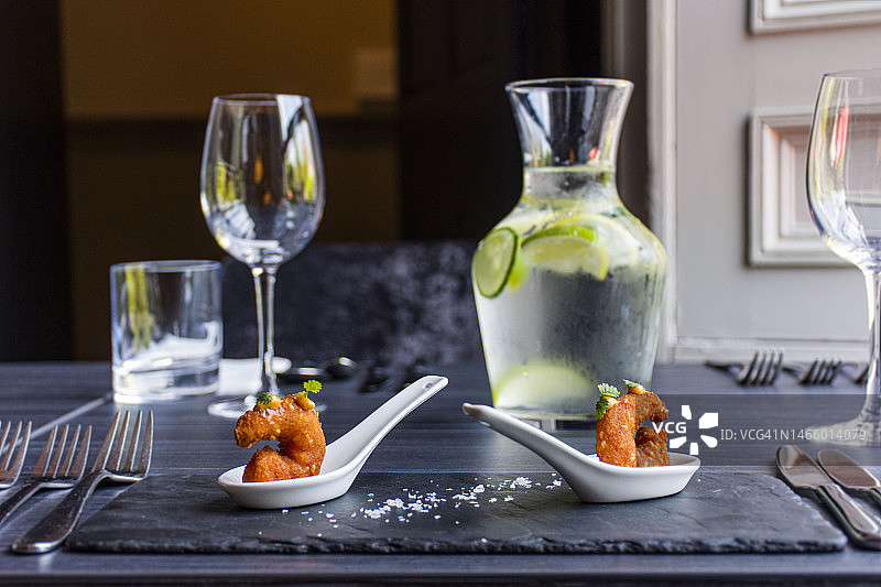 餐桌上的食物特写，英国爱丁堡图片素材