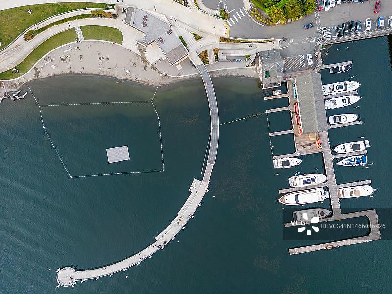 印度尼西亚海域和船只的航拍图片素材