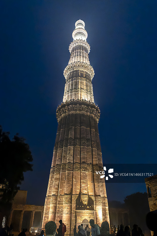 印度新德里的顾特卜塔图片素材