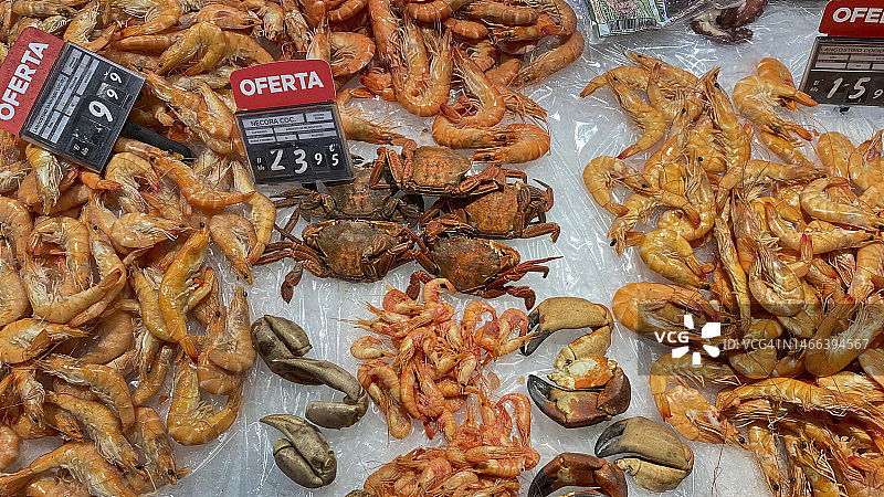 英国宫百货公司海鲜展图片素材