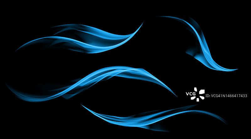 黑色背景下的烟雾特写，印度尼西亚巴淡岛图片素材