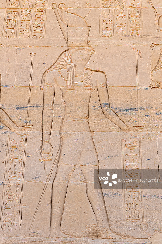 埃及象形文字，菲莱神庙，阿斯旺，埃及图片素材