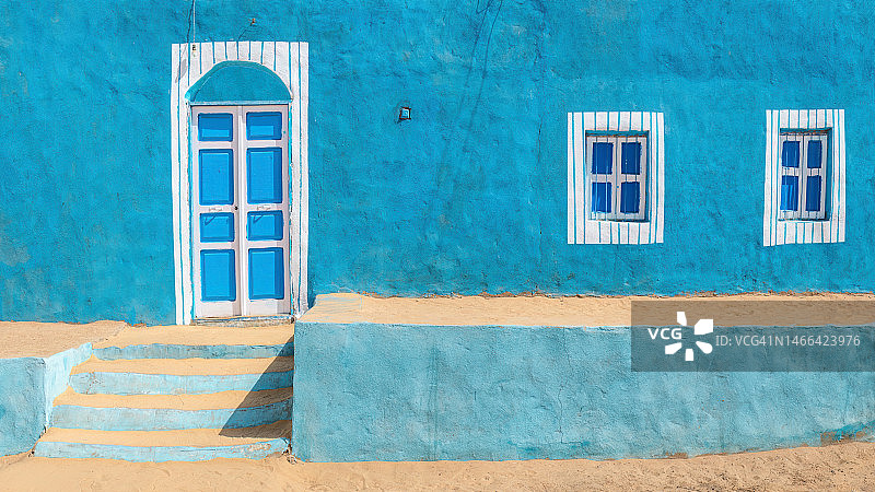 埃及阿斯旺的努比亚村庄图片素材