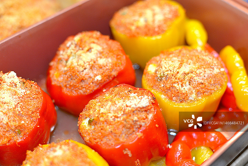 酿辣椒特写图片素材